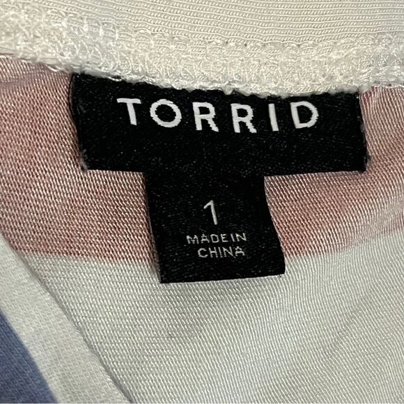 Torrid Size 1 Red and Blue Striped Maxi Dress - Picture 2 of 12